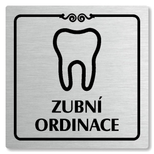 Zubní ordinace, 118x118mm, stříbrná, Texas